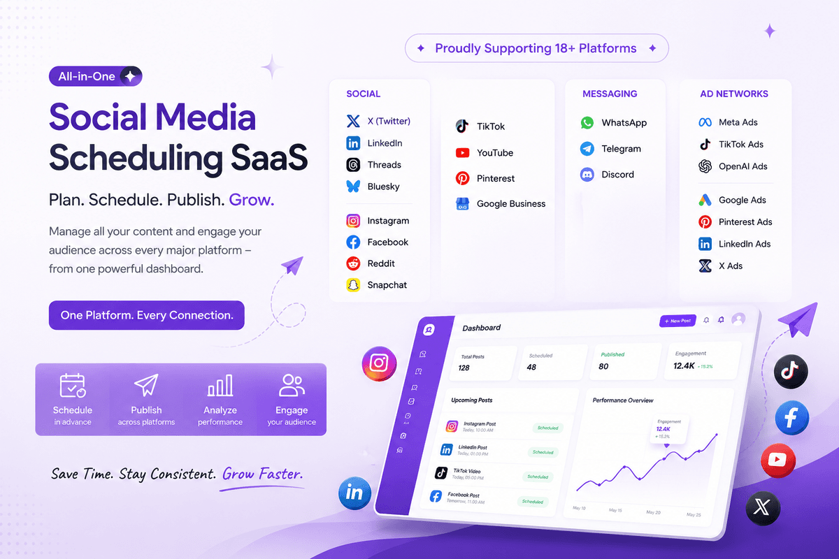 Social Media Scheduling SaaS (New July 2026 Project)