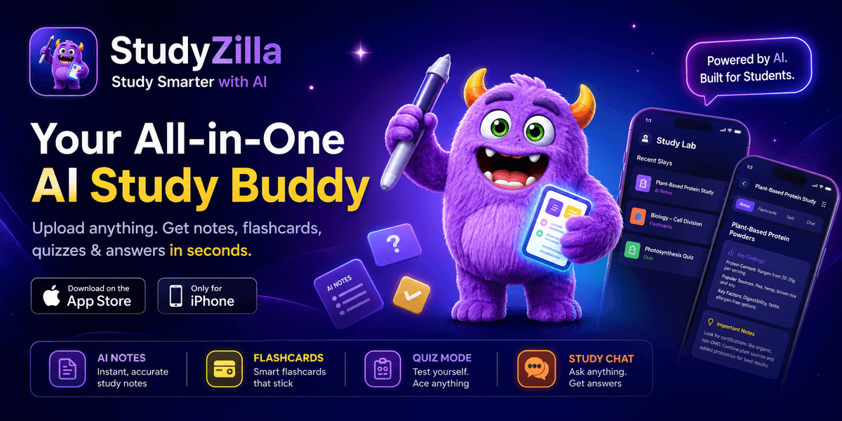Studyzilla iOS App (Newly Launched in August 2026)